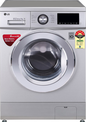 LG 7 kg 5 Star Fully Automatic Front Load with In-built Heater Silver(FHM1207ZDL.ALSQEIL) (LG)  Buy Online