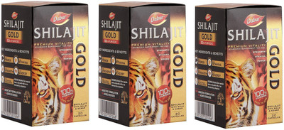 Dabur Shilajit Gold for Providing Strength ,Stamina & Power(Pack of 3, 60)