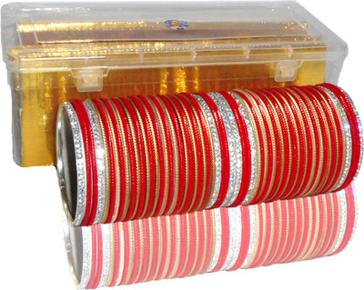 Royal Bangles Metal Zircon Bangle Set(Pack of 62)