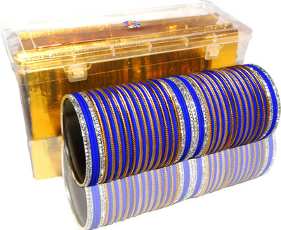 Royal Bangles Metal Zircon Bangle Set(Pack of 62)