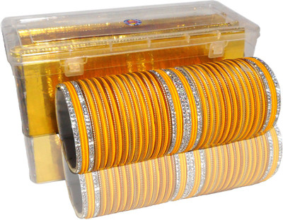 Royal Bangles Metal Zircon Bangle Set(Pack of 62)