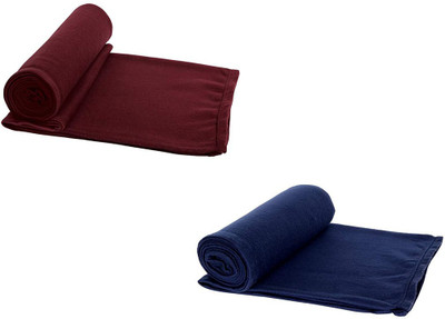 AAZEEM Solid Double AC Blanket for  Mild Winter(Polyester, Multicolor)