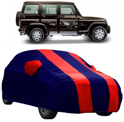 CRONEX Car Cover For Mahindra Bolero (With Mirror Pockets)(Red, Blue)