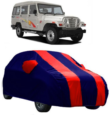 CRONEX Car Cover For Mahindra Marshal (With Mirror Pockets)(Red, Blue)
