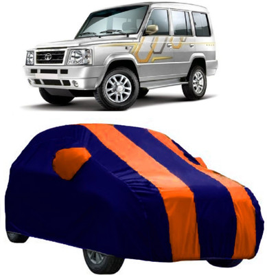 AutoCover Car Cover For Tata Sumo Victa (With Mirror Pockets)(Orange, Blue)