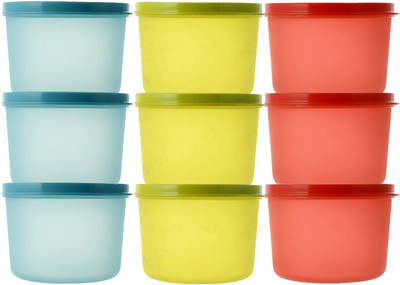 KUBER INDUSTRIES Plastic Utility Container  - 200 ml(Pack of 9, Multicolor)