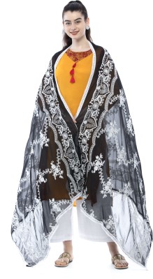 A R SILK Chiffon Embroidered Women Dupatta