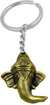 AFH Golden Sonde Ganesha Spiritual Key Chain for Gifiting Key Chain