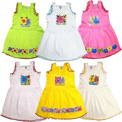 Shishu Baby Girls Party(Festive) Dress Dress(Multicolor)