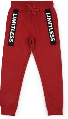 Alan Jones Track Pant For Boys(Maroon, Pack of 1)