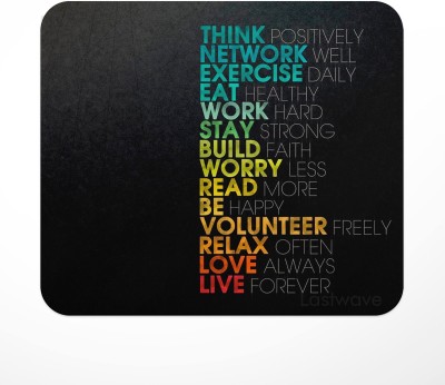 LASTWAVE Motivational Quote Printed Mouse Pad D-1 for Computer, PC, Laptop, Gaming Mousepad(Multicolor)