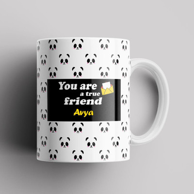 Beautum Avya True Friend Best Gift White Ceramic (350) ml Model No:BPNDAZX002604 Ceramic Coffee Mug(350 ml)