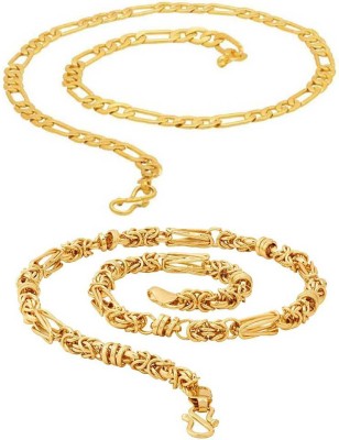 Fashion Frill Combo of 2 Original Trendy & Fancy Brass Gold-plated Plated Brass Chain