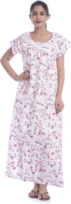 Apratim Women Nighty(White)