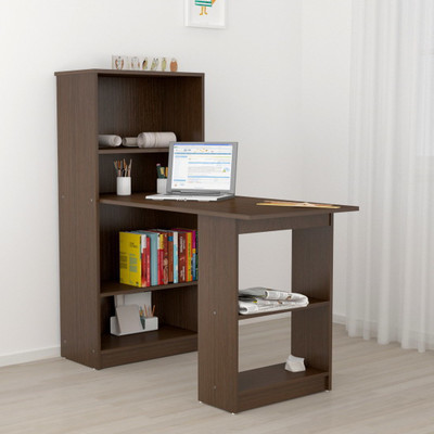 SPACEX Aristo Multipurpose Study/Office Table Engineered Wood Office Table(Free Standing, Finish Color - Brown, Knock Down)
