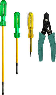TAPARIA 903IBT and 905 I and 813 and ws-06 pack of 4(long and short 2 in 1 magnetic screwdriver with tester and wire cutter pack of 4) Hand Tool Kit(4 Tools)