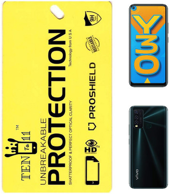 Ten To 11 Front and Back Screen Guard for Vivo Y30(Pack of 2)
