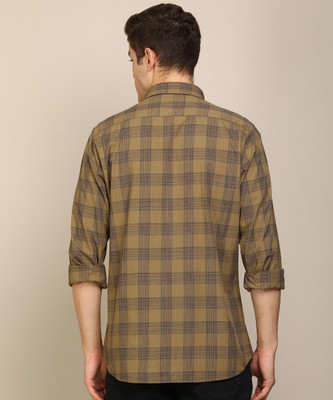 van-heusen-sport-men-checkered-casual-brown-shirt
