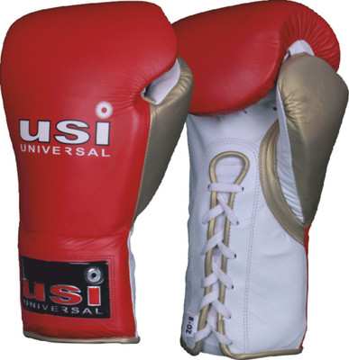 usi CONTEST GLOVES-609A_10OZ_BLK Boxing Gloves(Red, White, Gold)