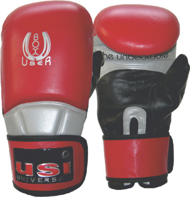 usi HEAVY BAG GLOVES_617MPU_L/XL Boxing Gloves(Red, Black, Silver)