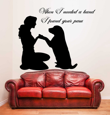 fuzzy 85 cm Dog Self Adhesive Sticker(Pack of 1)