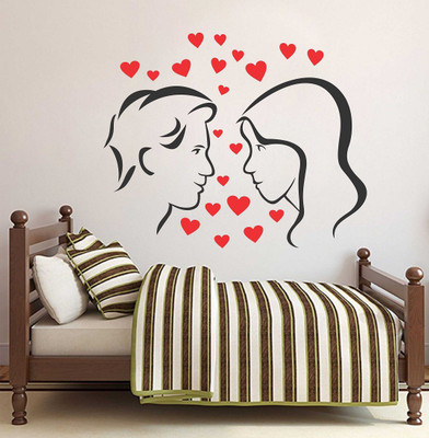 fuzzy 70 cm Love Self Adhesive Sticker(Pack of 1)