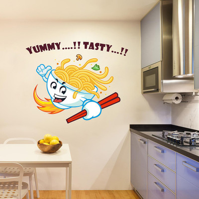 fuzzy 80 cm Food Self Adhesive Sticker(Pack of 1)
