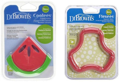 Dr Brown A Shaped and Watermelon Teether Teether(Red, Green)