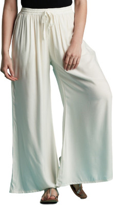 VEDANA Flared Women White Trousers