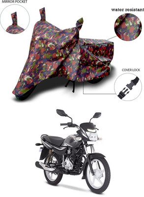 SEBOMGO Two Wheeler Cover for Bajaj(Flame 125, Multicolor)