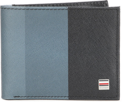 TOMMY HILFIGER Men Blue Genuine Leather Wallet(8 Card Slots)