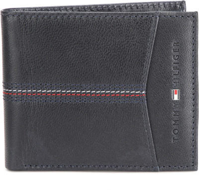 TOMMY HILFIGER Men Blue Genuine Leather Wallet(4 Card Slots)