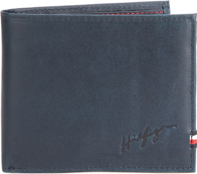 TOMMY HILFIGER Men Blue Genuine Leather Wallet(10 Card Slots)