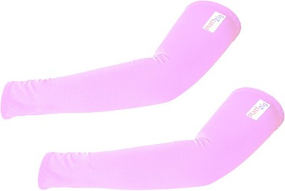 MATTZIG Nylon Arm Sleeve For Men & Women(Free, Pink)