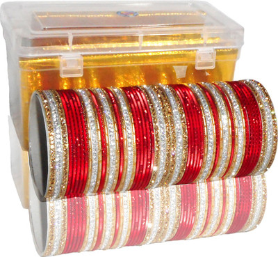 PRETTY GEMS Metal Zircon Bangle Set(Pack of 54)