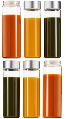GRACIOUS MART Glass Utility Container  - 400 ml(Pack of 6, Clear)