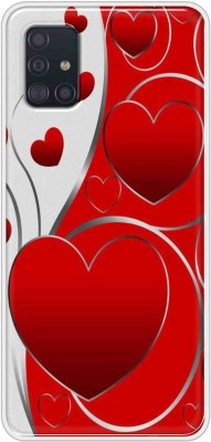 Hansviprint Back Cover for Samsung Galaxy M31s(Red, White, Grip Case, Silicon, Pack of: 1)