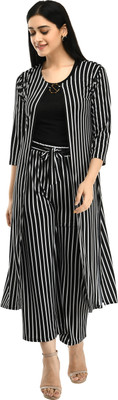 BELFRY Women Ethnic Jacket, Top and Palazzo Set