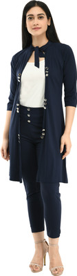 NEYSA Women Ethnic Top Palazzo Ethnic Jacket Set