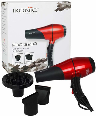Ikonic Professional PRO-2200 Hair Dryer(2200 W, Red)