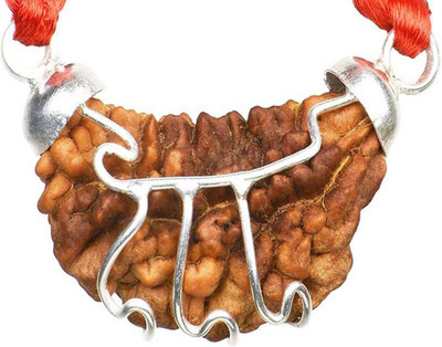 RADHEY 1 Mukhi Rudraksha Kawach Lab Certified Wood Pendant