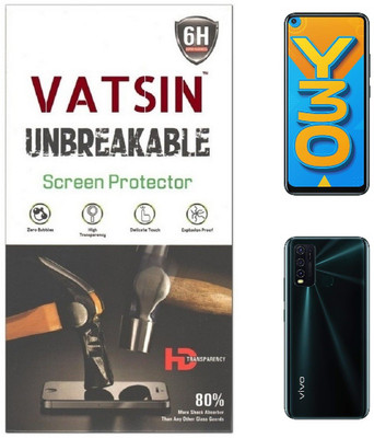 Vatsin Front and Back Screen Guard for Vivo Y30(Pack of 2)