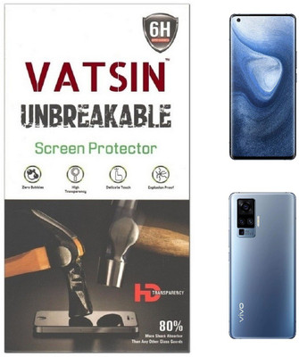 Vatsin Front and Back Screen Guard for Vivo X50 Pro(Pack of 2)