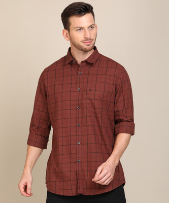 van-heusen-sport-men-checkered-casual-red-shirt
