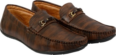 Shoes Kingdom Loafers For Men(Brown , 11)