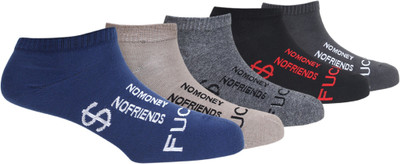 ZACHARIAS Men & Women Printed Low Cut(Pack of 5)