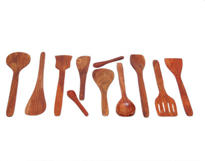 Niyazi Handicraft SSS-1 Wooden Serving Spoon Set(Pack of 11)