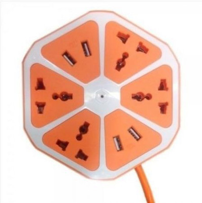 shyam traders HEXAGON 4 4  Socket Extension Boards(Multicolor, 1.8 m, With USB Port)