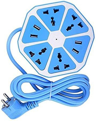 shyam traders HEXAGON 5 4  Socket Extension Boards(Multicolor, 1.8 m, With USB Port)