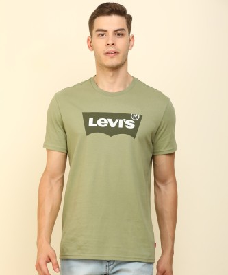 levis-graphic-print-men-round-neck-green-t-shirt